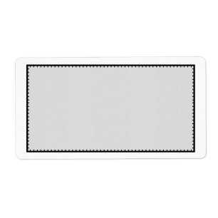 Preto cinzento etiqueta de endereço costurada do