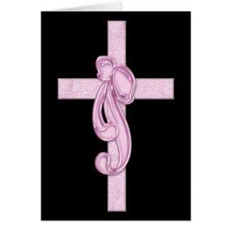 Preto com Cruz Rosa e Cartão Cristão Arco