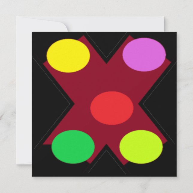 Preto com grandes formas e cores (Frente)
