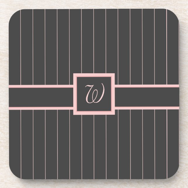 Preto com Porta copos Praça Pinstripes Rosa (Frente)