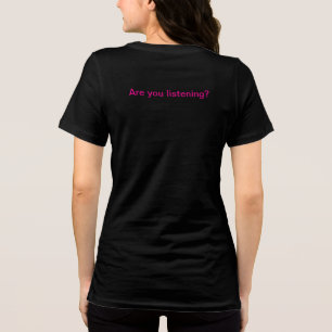 Preto com T-Shirt branco sob impressão