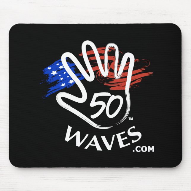 Preto de Mousepad de 50 ondas (Frente)