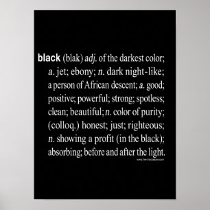 Preto Definido: Poster (Matte) 12X16