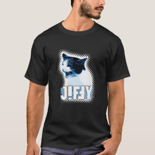 Preto do   dos homens do t-shirt   do Jiffy