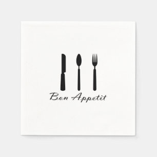 Preto do guardanapo de papel de Appetit do Bon do