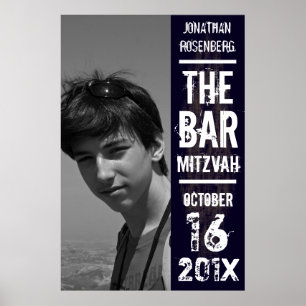 Preto do poster da foto de Mitzvah do bar do grupo