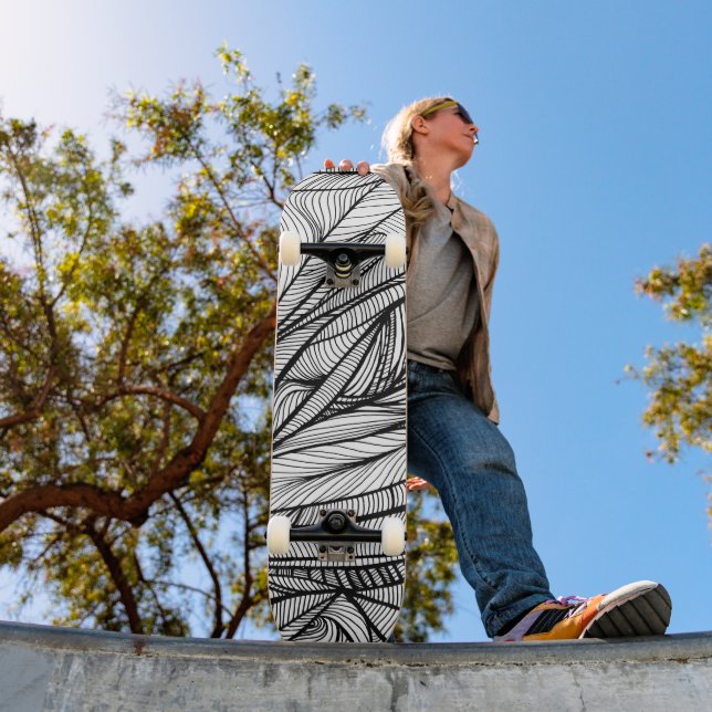 Preto do skate de cor do seu próprio skate + branc (Ao ar livre 1)