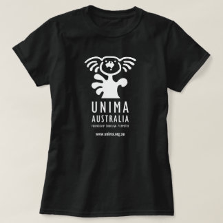 Preto do t-shirt das mulheres de UNIMA Austrália