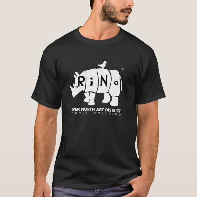 PRETO do t-shirt de RiNo (Frente)