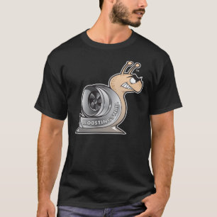 PRETO do t-shirt do logotipo de BoostingSnail