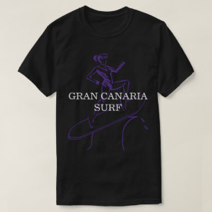 Preto do t-shirt do surf de Gran Canaria