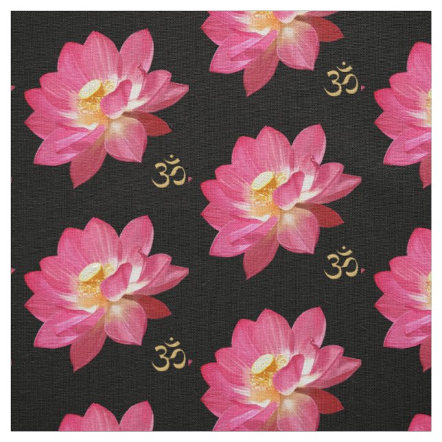 Preto do tecido do OM da flor de Lotus (Modelo)