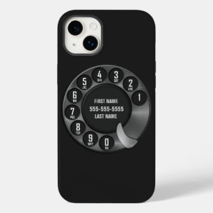 Preto do telefone de seletor giratório da velha