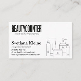 Preto dos cartões de visitas de Beautycounter