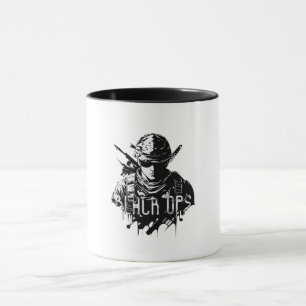 Preto e branco A caneca preta