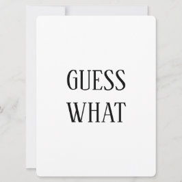 Preto e branco adivinha o anúncio de gravidez