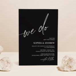 Preto e branco fazemos convite minimalista de casa