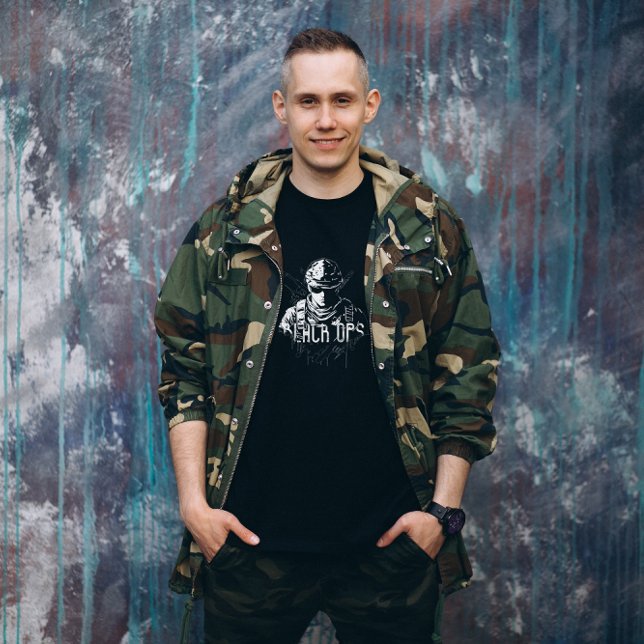 Preto e Branco O Camiseta Preto Ops (Criador carregado)