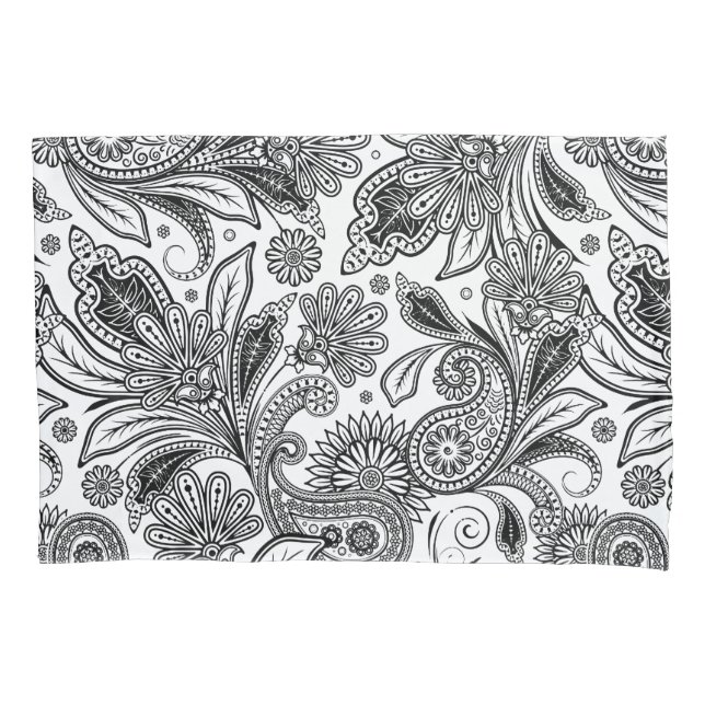Preto e branco paisley (Frente)