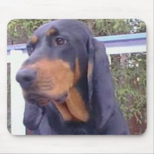 Preto e Coonhound Mousepad de Tan