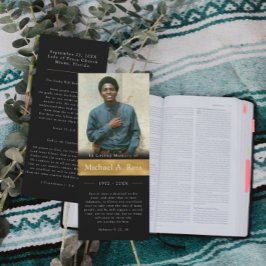 Preto e Dourado | Cartão de Oração Fotográfico Fun