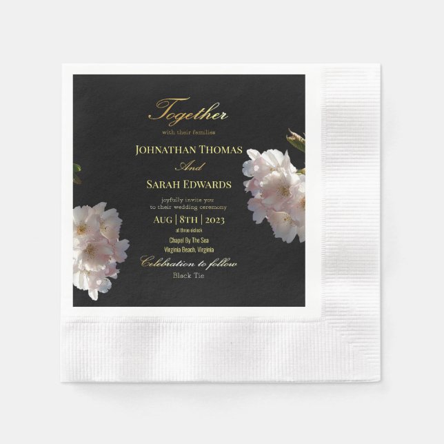 Preto e Dourado | Guardanapos de Papel (Frente)