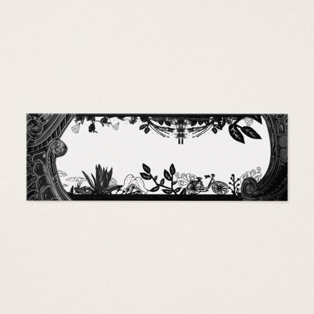 Preto eclético + branco - Cartão esbranquiçado (Frente)