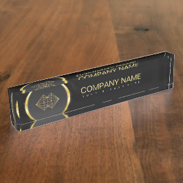 Preto Elegante clássico profissional Dourado