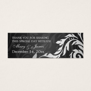 Preto elegante do Flourish de Swirly do Tag do