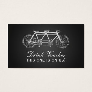 Preto em tandem da bicicleta do comprovante