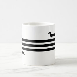 Preto engraçado da caneca do dachshund