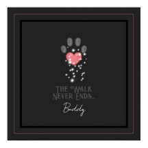 Preto Estrela Luz Rosa Coração Impressão de Pata M