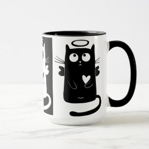 Preto feito sob encomenda caneca do Meow da