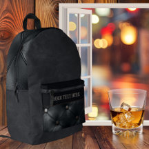 Preto Folha de Couro Clássica