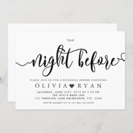 Preto na noite anterior ao convite