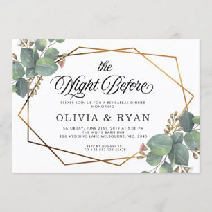 Preto na noite anterior ao convite do geo eucalipt