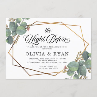 Preto na noite anterior ao convite do geo eucalipt