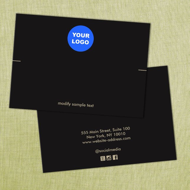 Preto personalizado Adicione sua placa de exibição (Criador carregado)