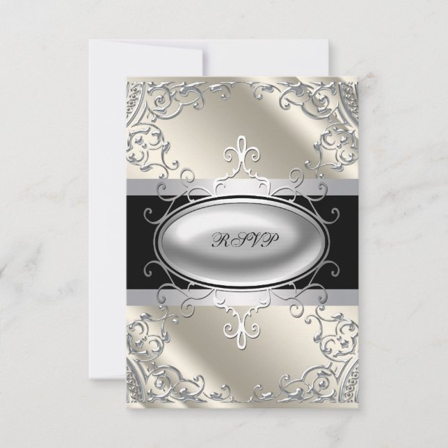Preto Prata Marfim Preto Branco RSVP (Frente)