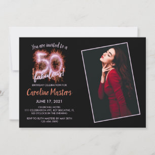 Preto rosa 50 e ainda fabulosa 50ª Festa de aniver