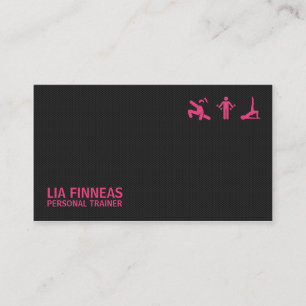 Preto & rosa, cartão de visita pessoal do