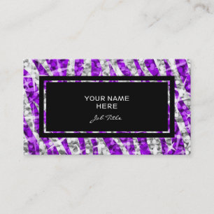 Preto roxo do cartão de visita do retângulo da