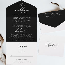 Preto Simplesmente Elegante no Casamento Branco