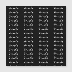 Preto Vermelho Minimalista Nome Personalizado