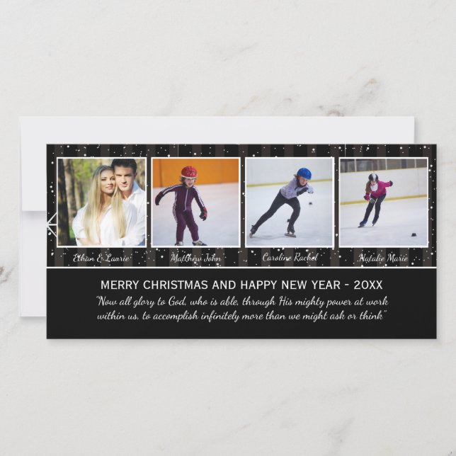 Preto/White Stars 4 Fotografias - Cartões de foto  (Frente)