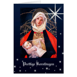 Prettige Kerstdagen. Cartão de Natal em neerland
