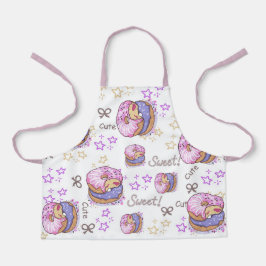 Pretty and cute watercolor donuts Purple kids