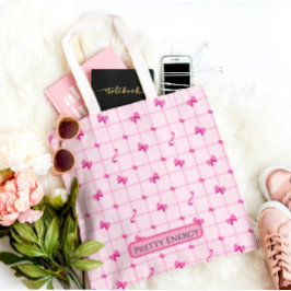 Pretty Energy Pink Aesthetic Tote Bag