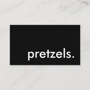 pretzels. cartão punch de fidelidade