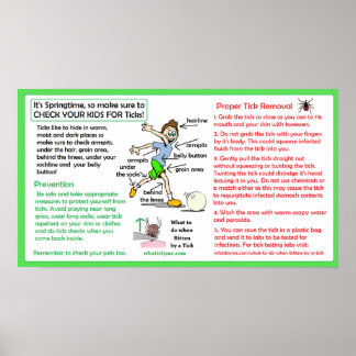 Prevenção da doença de Lyme com Poster de remoção